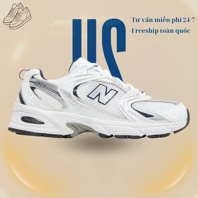 [ Best Quality ] Giày Thể Thao Nam Nữ New Balance 530 Navy White Size 36-44 Full Box