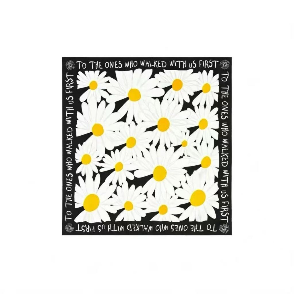 Khăn lụa hoa cúc G-Dragon (GD) - Khăn vuông - Hàng chính hãng