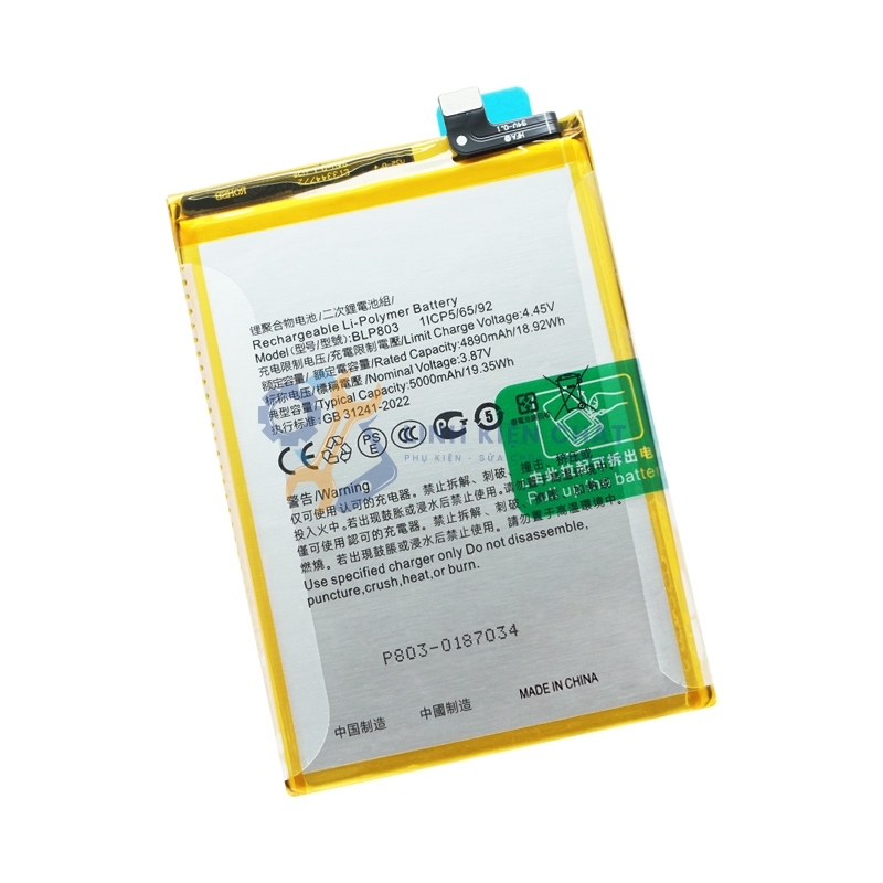 Pin Realme 7i RMX2103 BLP803 5000mAh Zin - Hàng nhập Khẩu