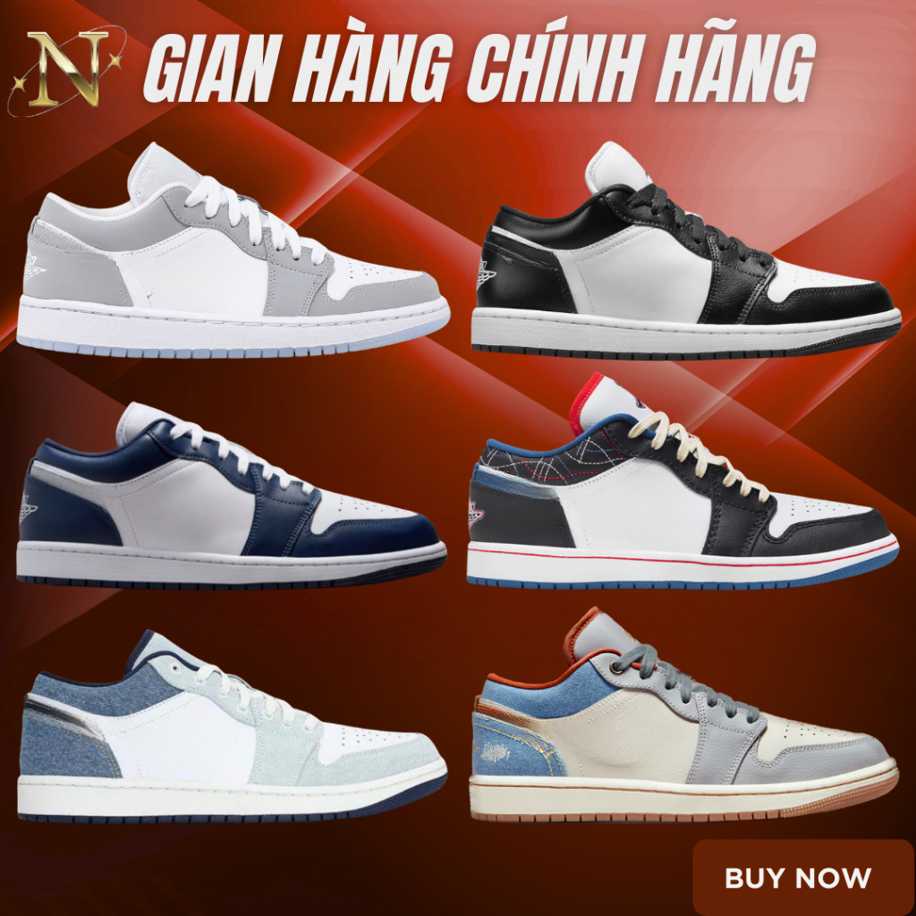 [HÀNG CHÍNH HÃNG} Giày Sneaker JD1 Cổ Thấp Basic Nam Nữ