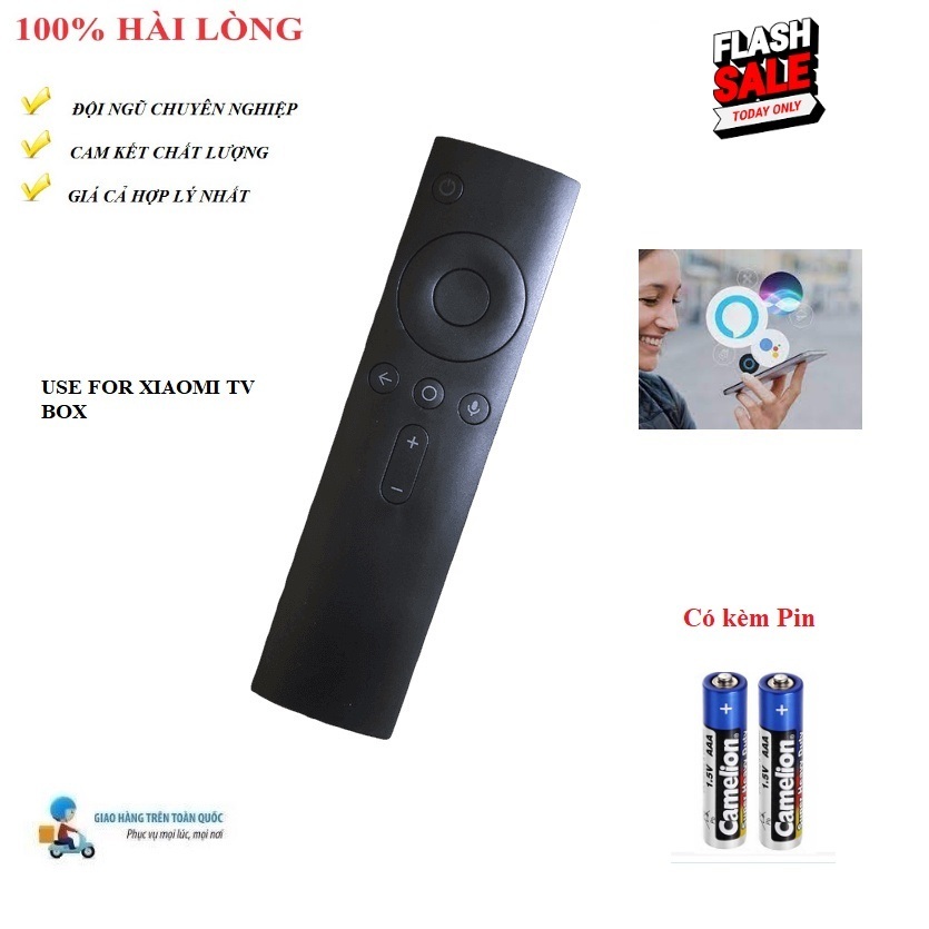 Remote Điều khiển thay thế tương thích cho giọng nói TV Xiaomi MDZ-16AA -Mi TV Box Android TV- Hàng mới Tặng Pin_MẪU 4