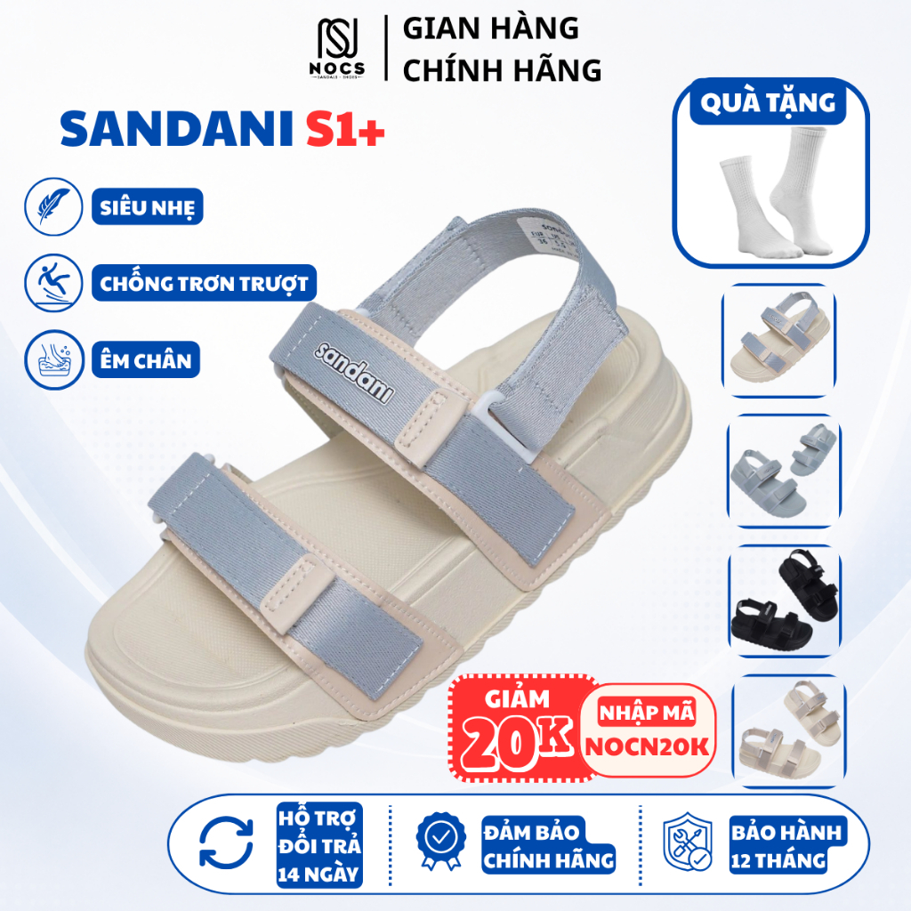 Giày Sandal Nữ SANDANI S1+ NOC Dép Quai Hậu Nữ 2 Quai Ngang Giày Nữ Nhiều Màu Nhẹ-Bền-Dễ Thương