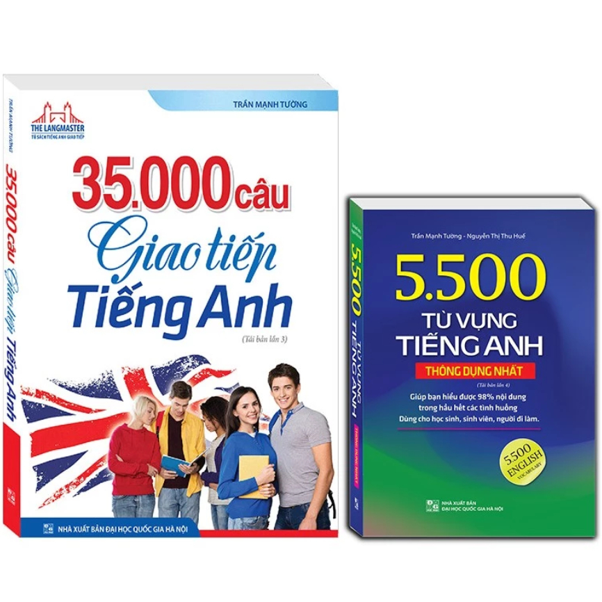Sách - Combo 2c - 35000 câu giao tiếp Tiếng Anh + 5500 từ vựng Tiếng Anh thông dụng nhất (bản màu)