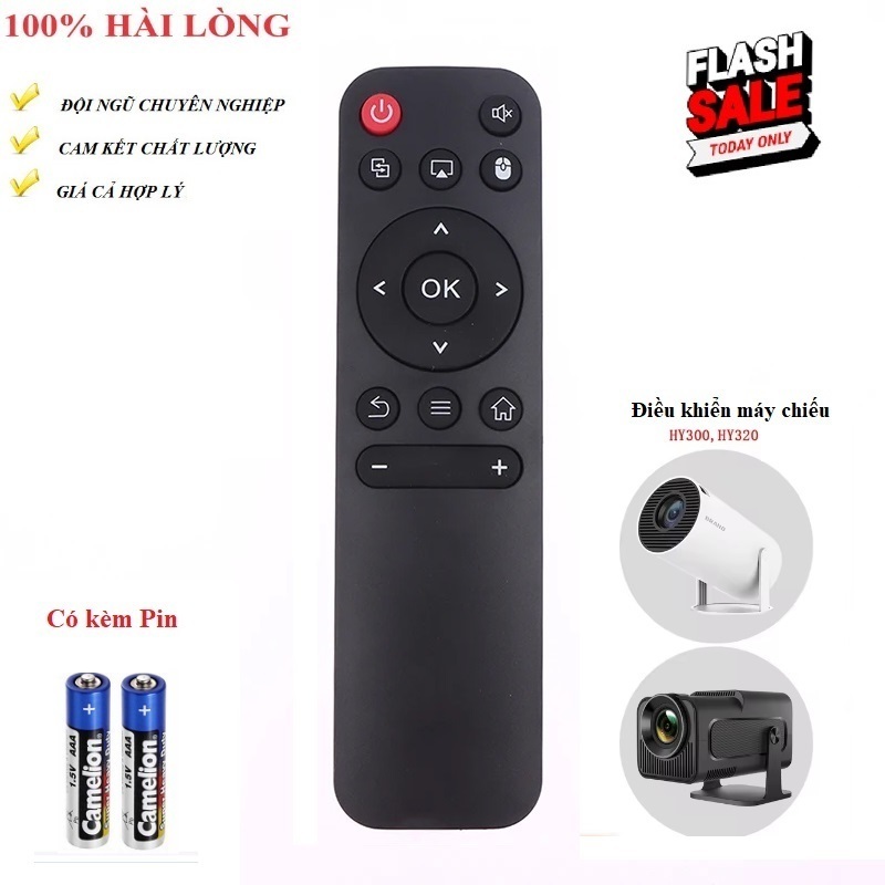 [XẢ KHO GIÁ TỐT] Remote Điều khiển thay thế tương thích cho máy chiếu HY300 HY320- HÀNG mới 100% Tặng kèm Pin