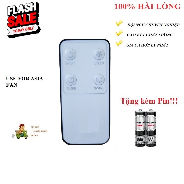 [XẢ KHO GIÁ TỐT] Điều khiển thay thế tương thích cho quạt cây Asia các dòng D16024, 16023, D16028- HÀNG MỚI TẶNG KÈM PIN