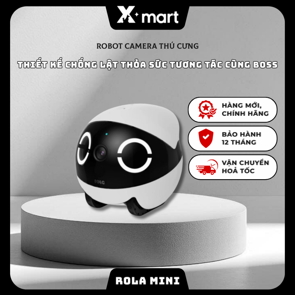 XMART VIỆT NAM - Robot Camera Thú Cưng Enabot ROLA Mini Pet Monitor – Camera 2K, Điều Khiển Từ Xa, Đ
