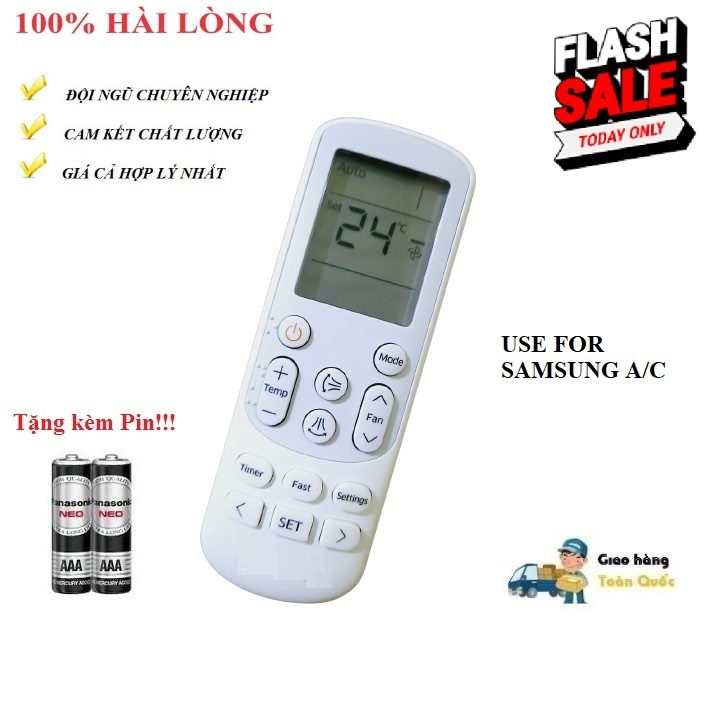 [XẢ KHO GIÁ TỐT]Remote Điều khiển thay thế tương thích điều hòa Samsung-6 LOẠI 1 & 2 chiều Inverter- HÀNG mới Tặng  Pin
