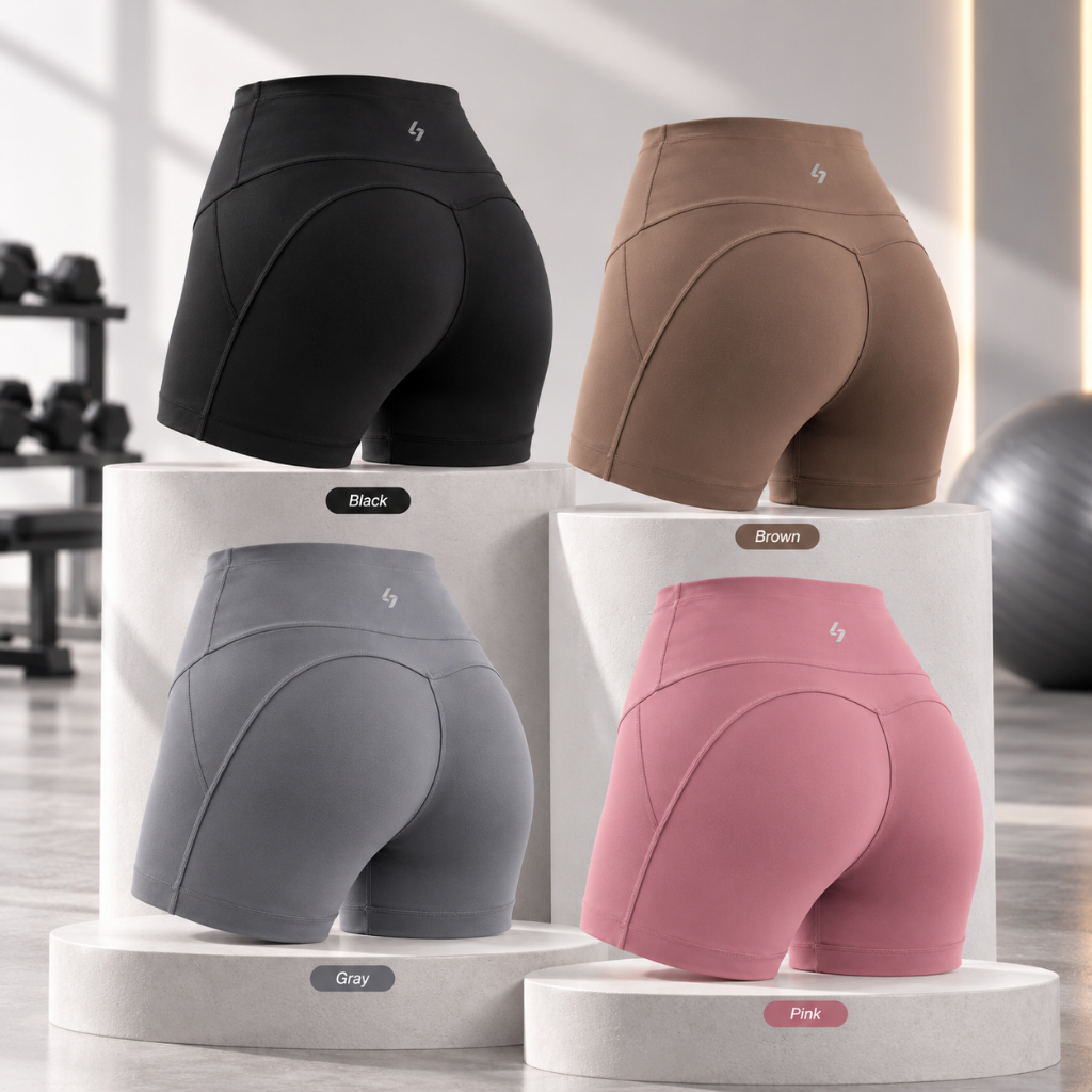 Q11N — Short Gym Nữ Eo Cao Double Layer 6