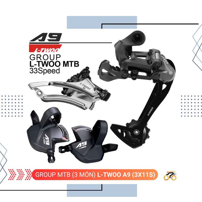 BỘ GROUP XE ĐẠP - LTWOO A9 - MTB 33 TỐC ĐỘ - LÍP THẢ (3 MÓN)