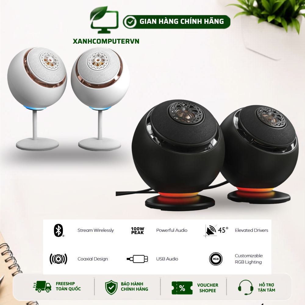 Loa CREATIVE Pebble Nova Black/ White - Hàng Chính Hãng
