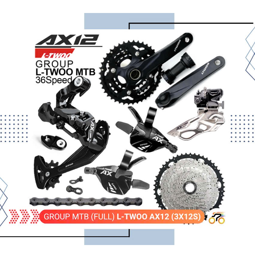 BỘ GROUP XE ĐẠP - LTWOO AX12 - MTB 36 TỐC ĐỘ - LÍP THẢ (FULL GROUP)
