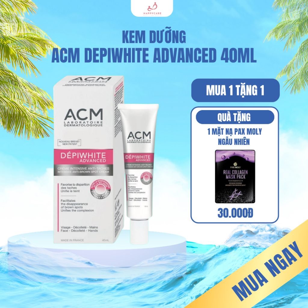 Kem Dưỡng ACM Depiwhite Advanced 40ml Hỗ Trợ Mờ Nám, Sạm, Tàn Nhang, Đốm Nâu, Giúp Da Đều Màu