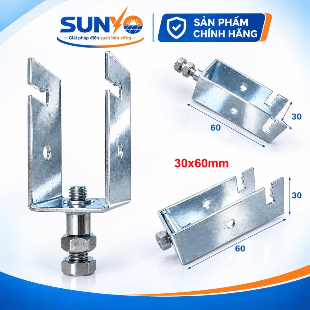 Pát U 30x60 inox 304