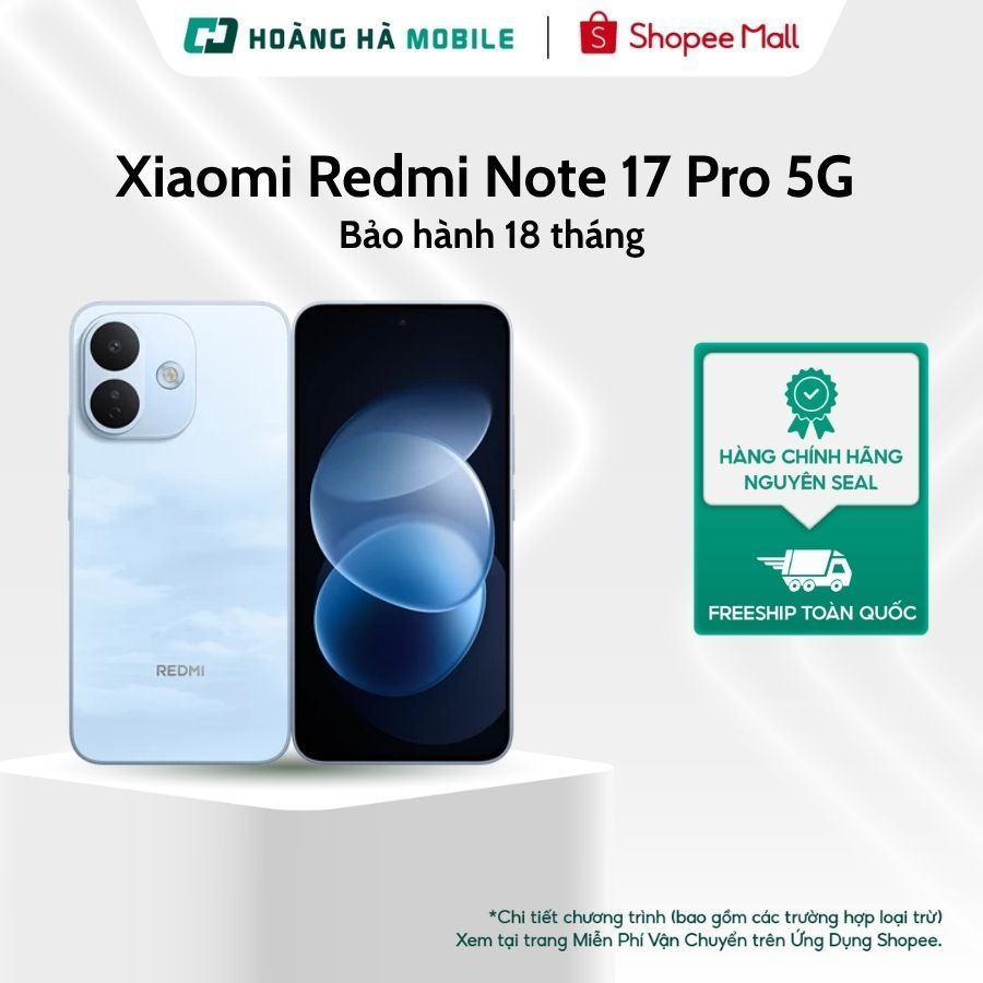 Điện thoại Xiaomi Redmi Note 17 Pro 5G 6GB/256GB  AMOLED 120Hz  Snapdragon 6s Gen 4 Pin  8340 mAh - 