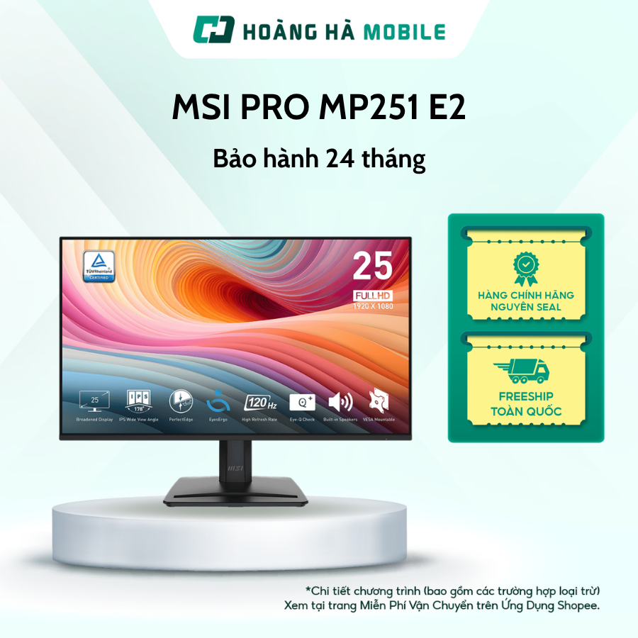 Màn hình MSI PRO MSI PRO MP251 E14L (144Hz/1ms) / MP251 E2/ MP251L E2/ (24.5 inch/FHD/IPS/120Hz/1ms)