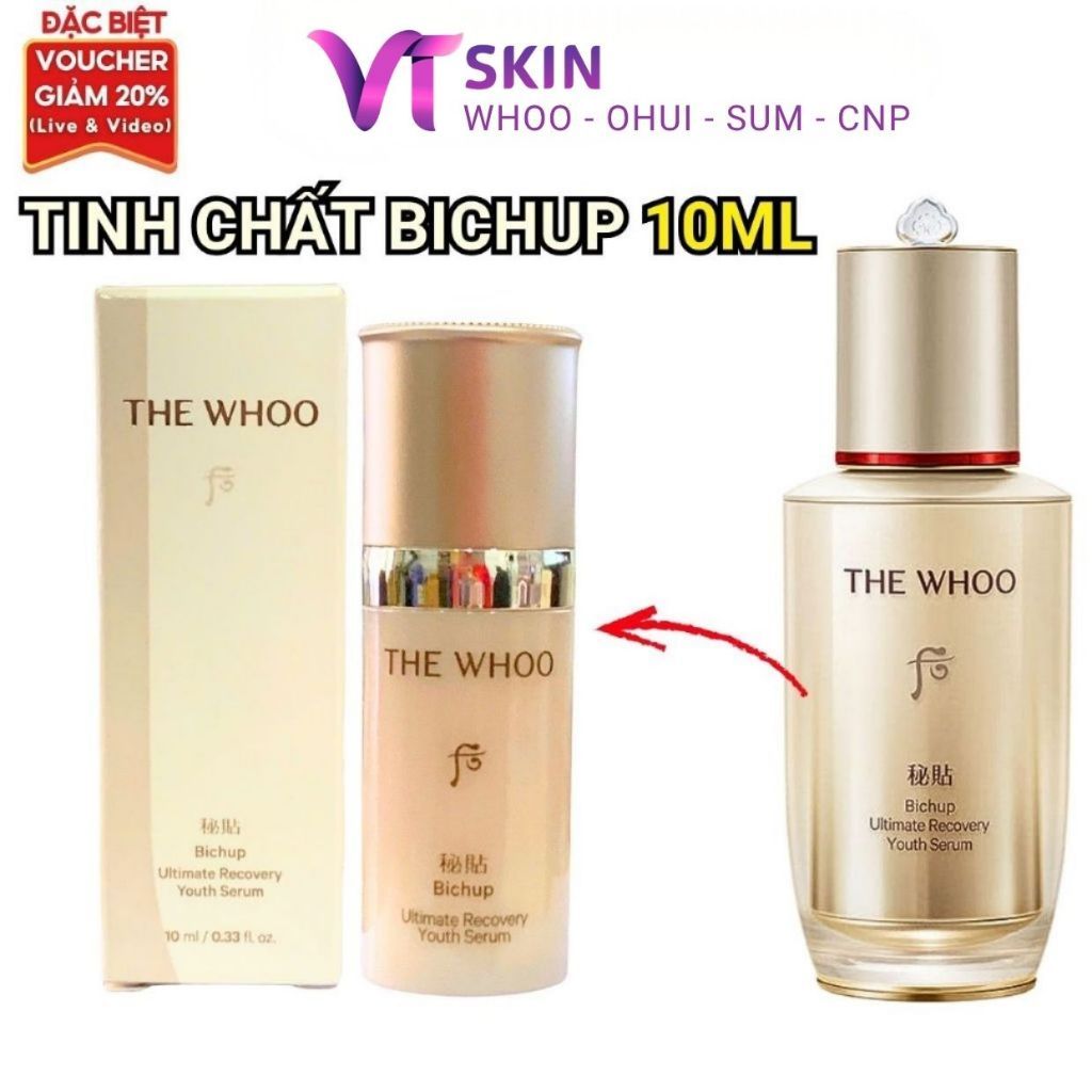 Tinh Chất WHOO BICHUP Thế Hệ Thứ 4 Chống Lão Hoá - The Whoo Bichup Ultimate Recovery Youth Serum 10m
