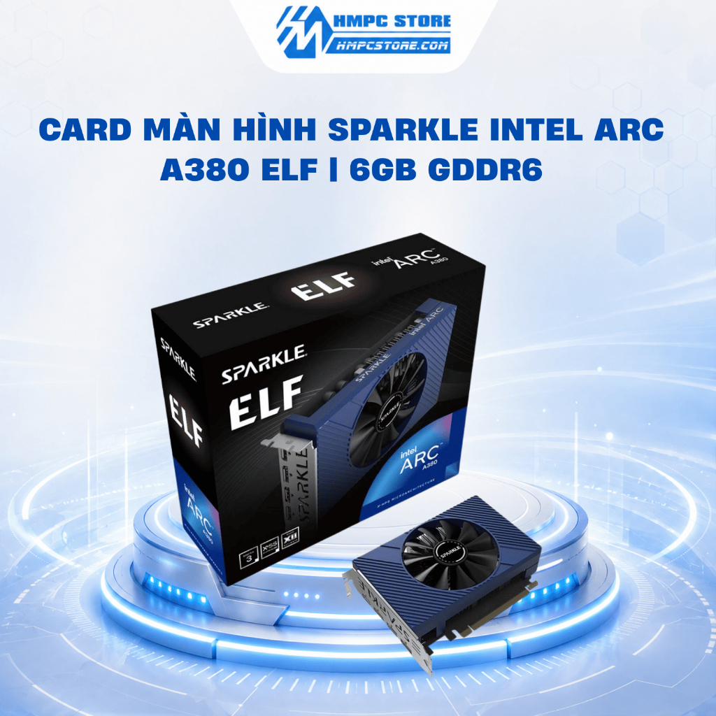 Card màn hình SPARKLE Intel Arc A380 ELF | 6GB GDDR6, nhỏ gọn, không nguồn phụ, BH 3 năm