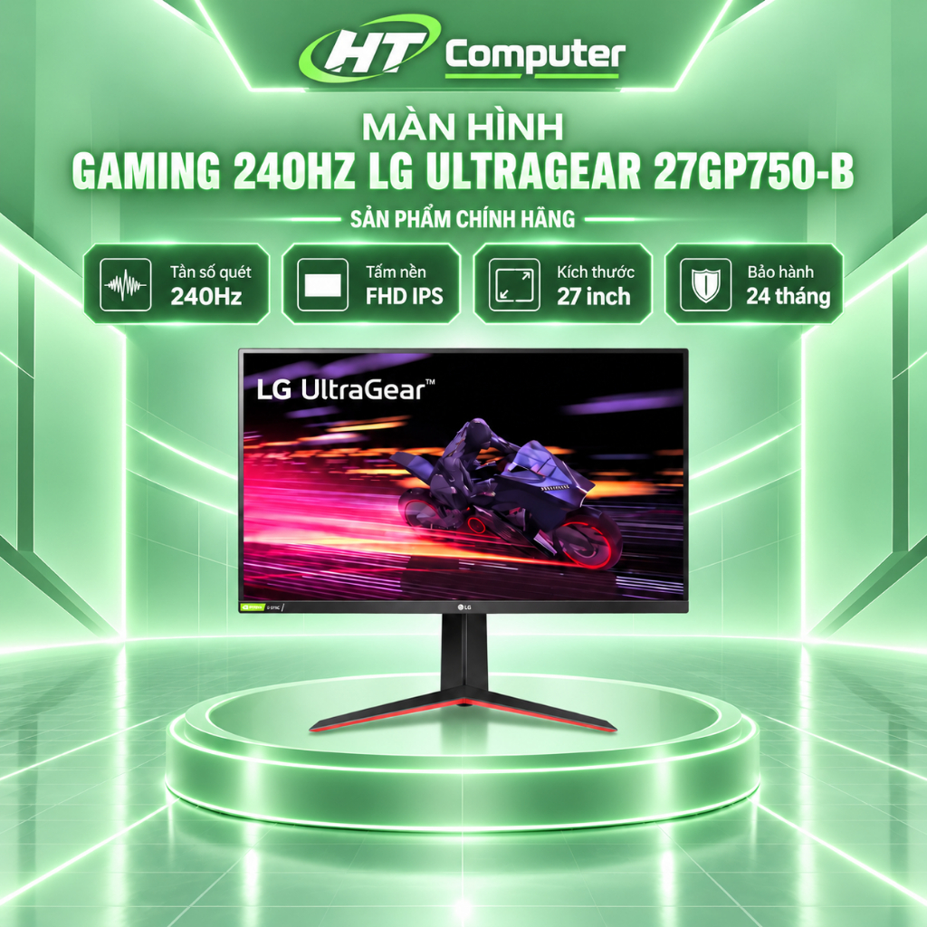 MÀN HÌNH GAMING 240HZ LG ULTRAGEAR 27GP750-B | NEW| CHÍNH HÃNG| Bảo hành 24 tháng