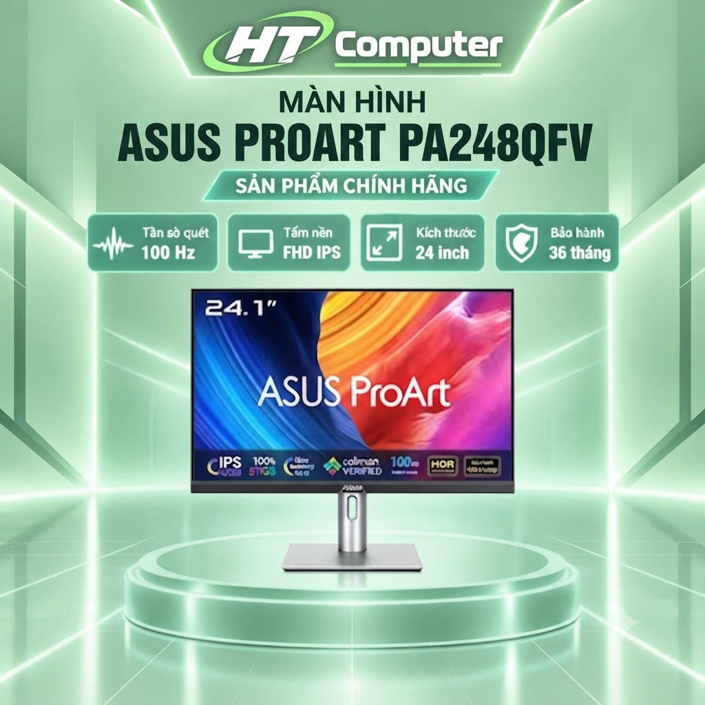 MÀN HÌNH ASUS PROART PA248QFV 24'' IPS 100HZ | NEW| CHÍNH HÃNG| Bảo hành 36 tháng