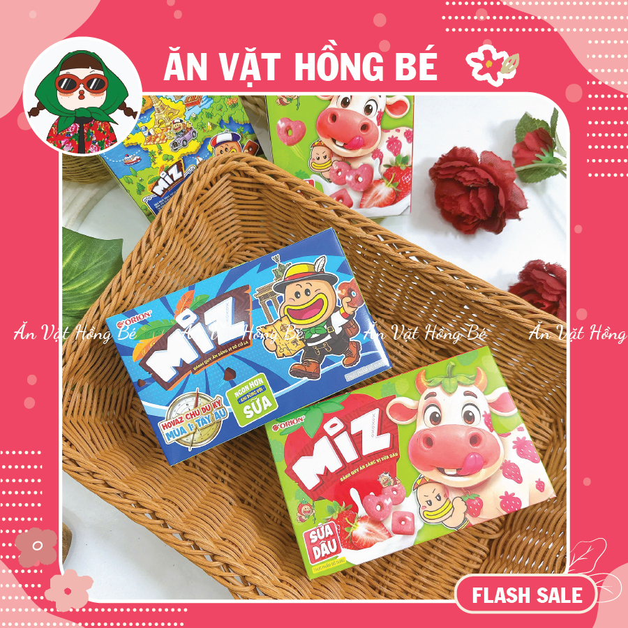 Bánh Quy Socola, Dâu Miz Orion [Hộp 54g], Bánh Quy Ăn Sáng Orion Toonies