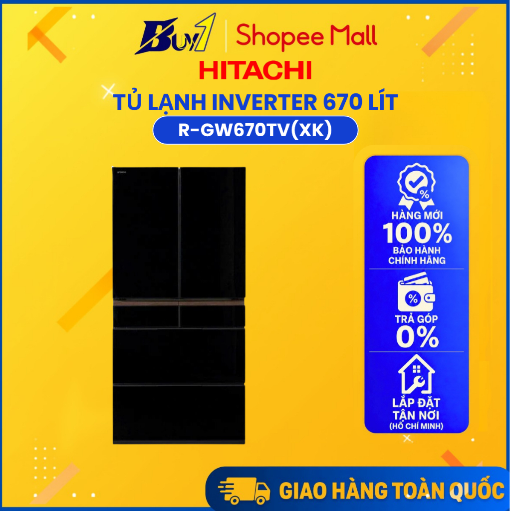 R-GW670TV(XK) - Tủ lạnh Hitachi Multi Door R-GW670TV(XK) - Hàng chính hãng