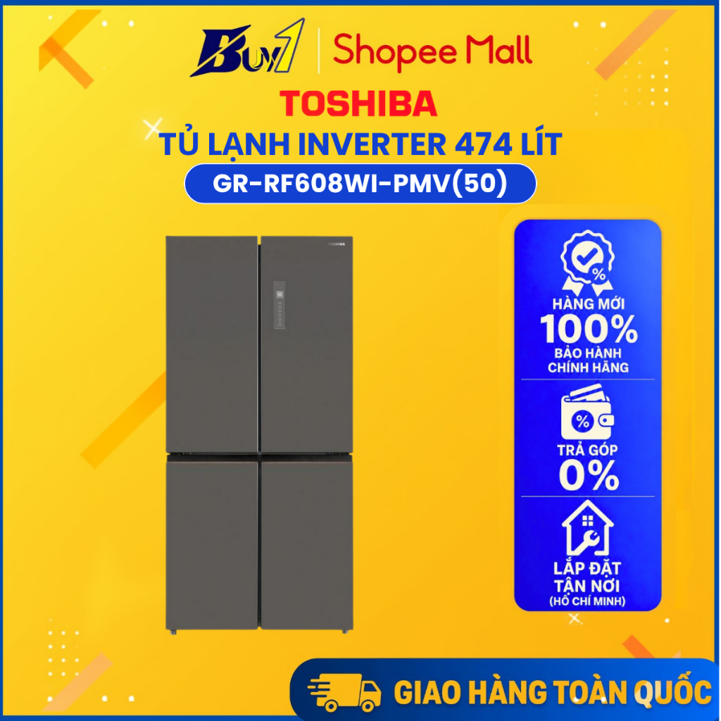 GR-RF608WI-PMV(50) - Tủ lạnh Toshiba Inverter 474 lít Multi Door GR-RF608WI-PMV(50) - Hàng chính hãn