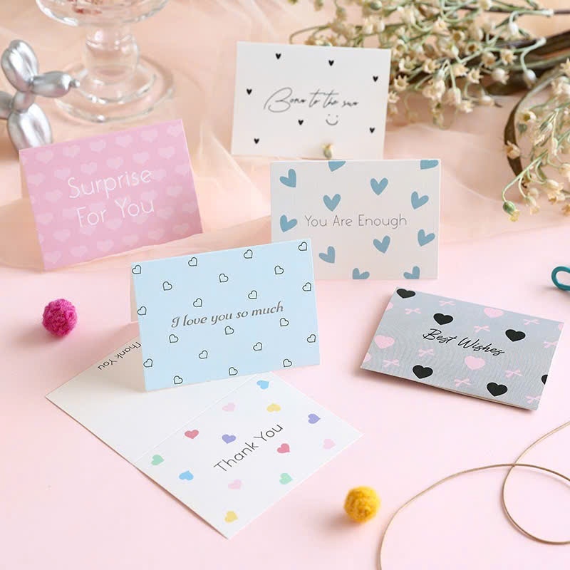 Combo-Thiệp chúc mừng đơn giản Thank You, -Thiệp sinh nhật -Thiệp tặng quà phong cách dễ thương Hàn 