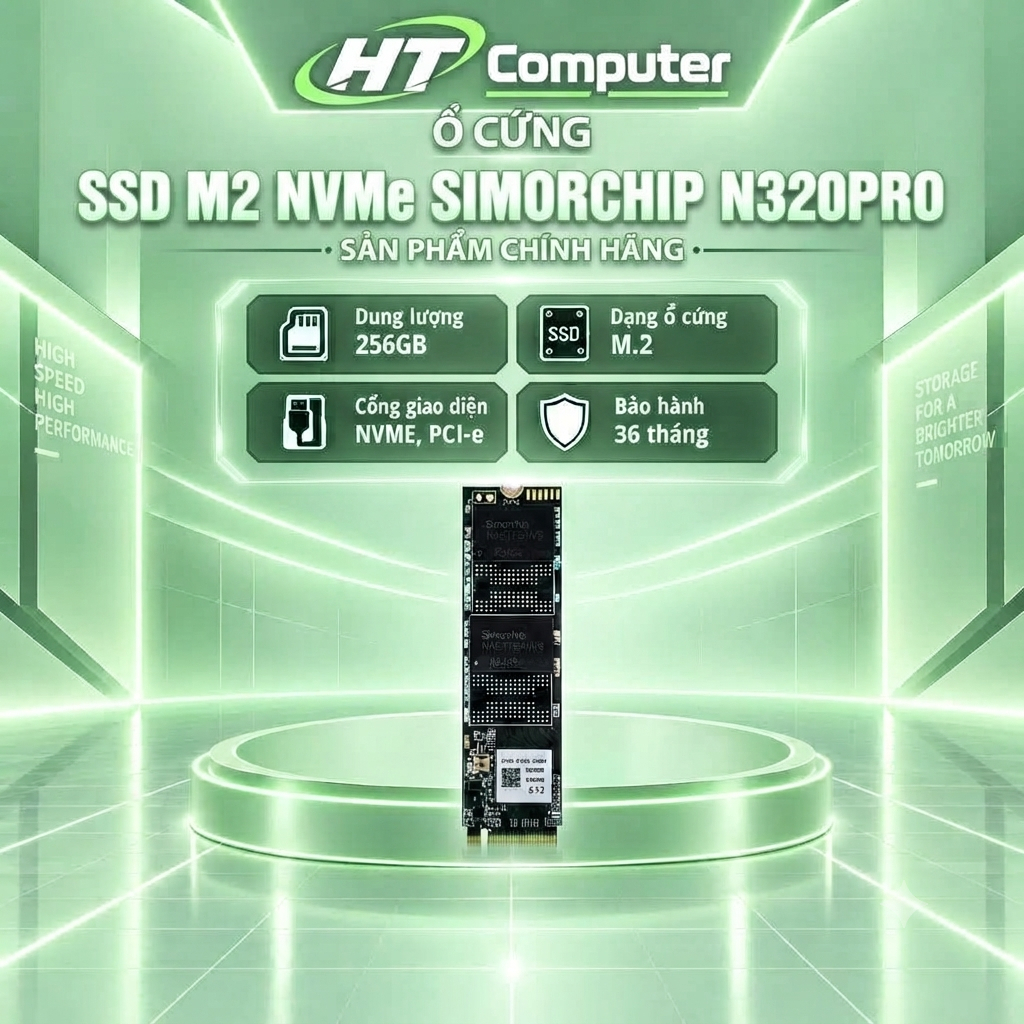 Ổ cứng SSD Simor Chip 256GB M2 Gen 3x4 NVMe -SSD N320PRO