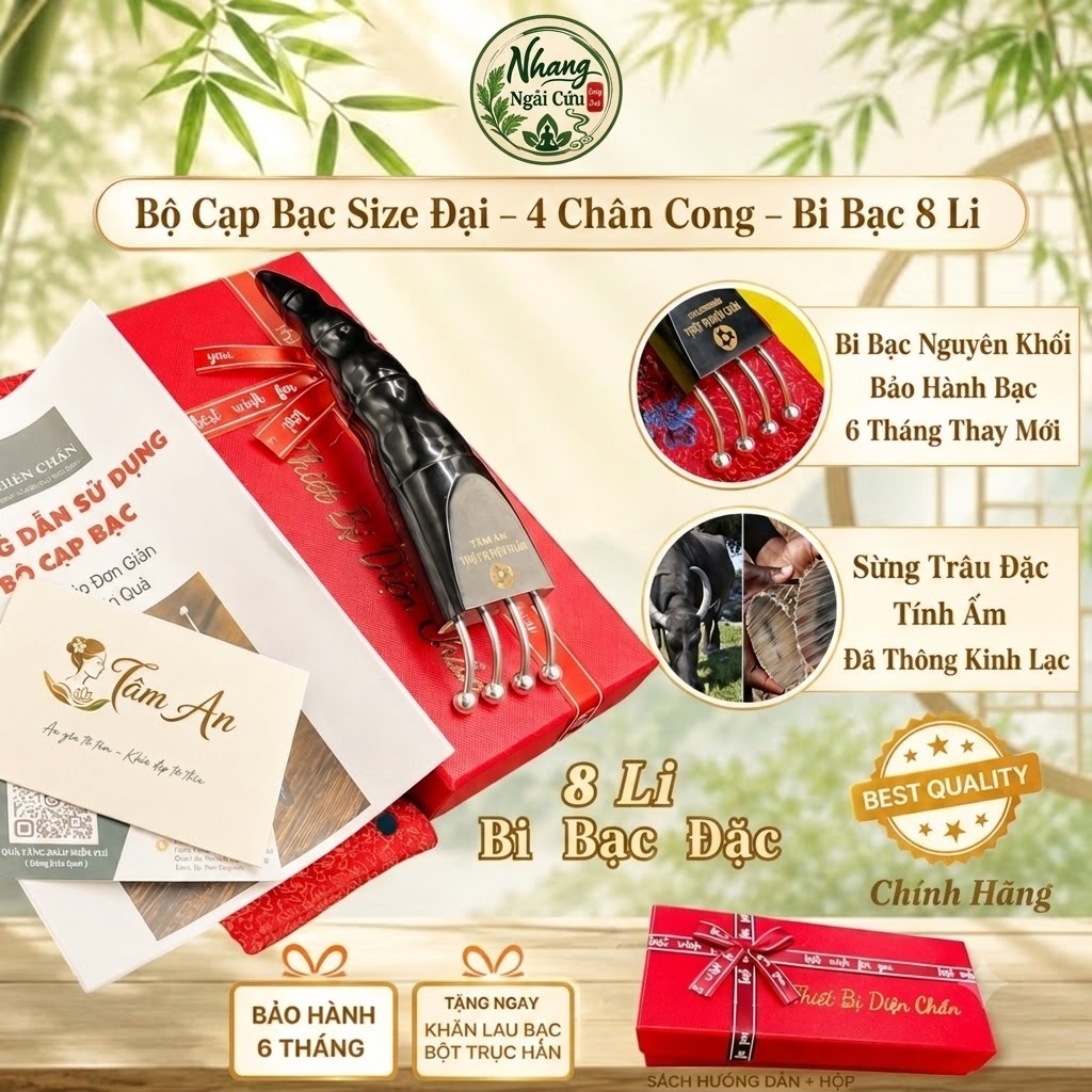 Bọ Cạp Bạc Diện Chẩn Cao Cấp – Dụng Cụ Cạo Gió, Đánh Gió
