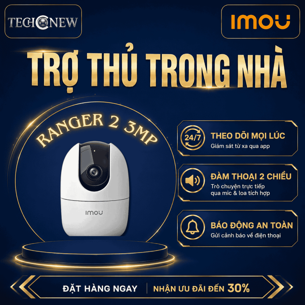 [ Giá Sỉ 10 chiếc A32EP ] Camera Wifi IMOU Trong Nhà A32EP Ranger 3MP, Đàm thoại 2 Chiều, Quay 360 Đ