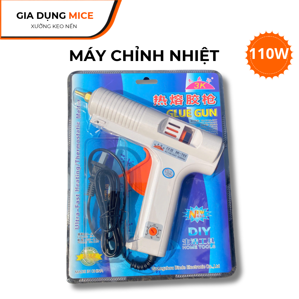 Súng Bắn Keo Nóng 3K-703, 110W, Kích Thước 20x8x5cm, Màu Xanh