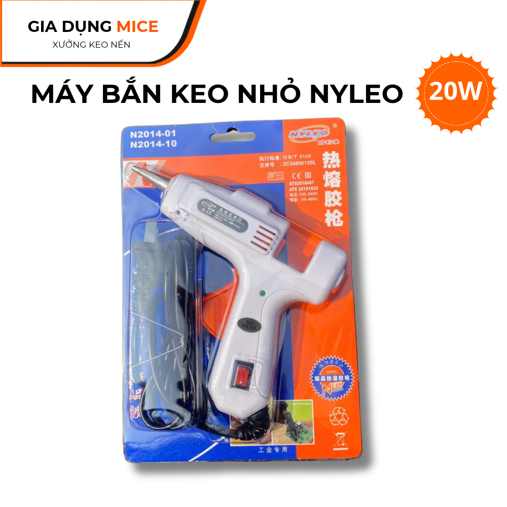 Máy Bắn Keo Nến Nyleo 20W | Dụng Cụ Gắn Keo DIY, Handmade, Trang Trí, Dán Gỗ, Decor Hoa Giả