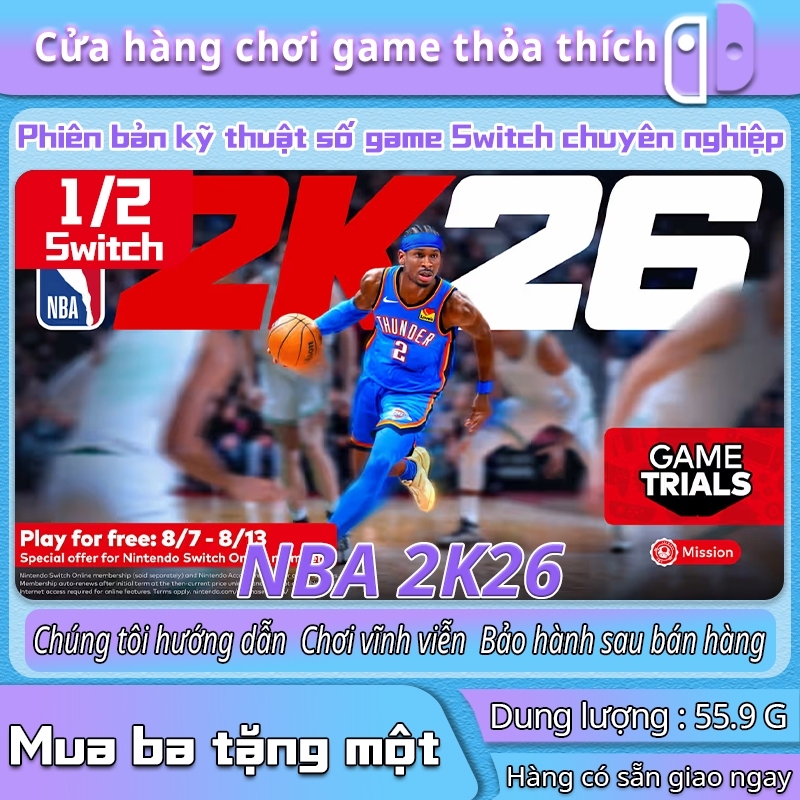 Mua 3 tang 1 mien phi｜Switch Game NBA 2K26
