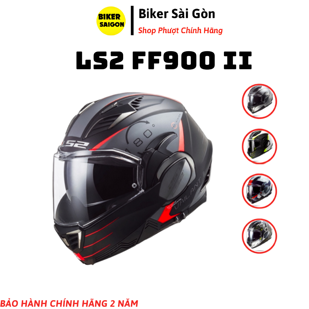 Mũ Bảo Hiểm Fullface Lật Hàm 180độ LS2 FF900 Valiant II - Biker Sài Gòn