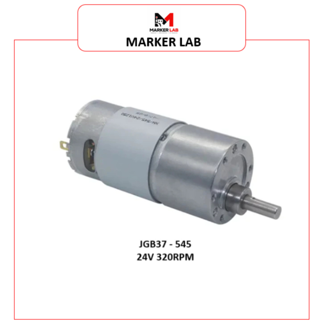 Động Cơ Giảm Tốc JGB37-545 24V Trục 6mm - Motor Hộp Số DC Lực Mạnh Cho Robot Băng Tải DIY