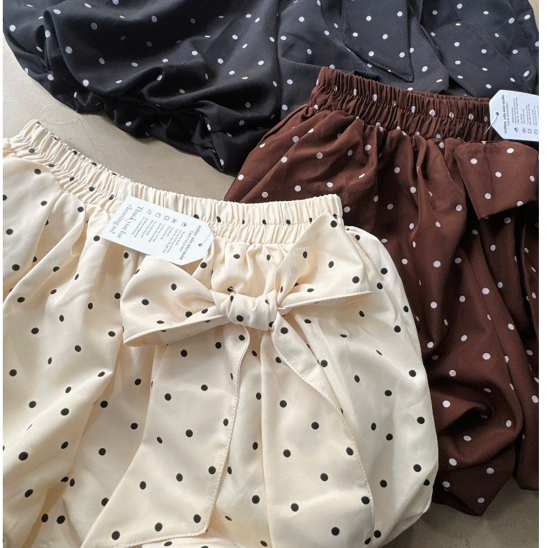 Quần bí thời trang nữ chất  kate mango đẹp  phồng nơ lớn mango đẹp siêu dễ thương