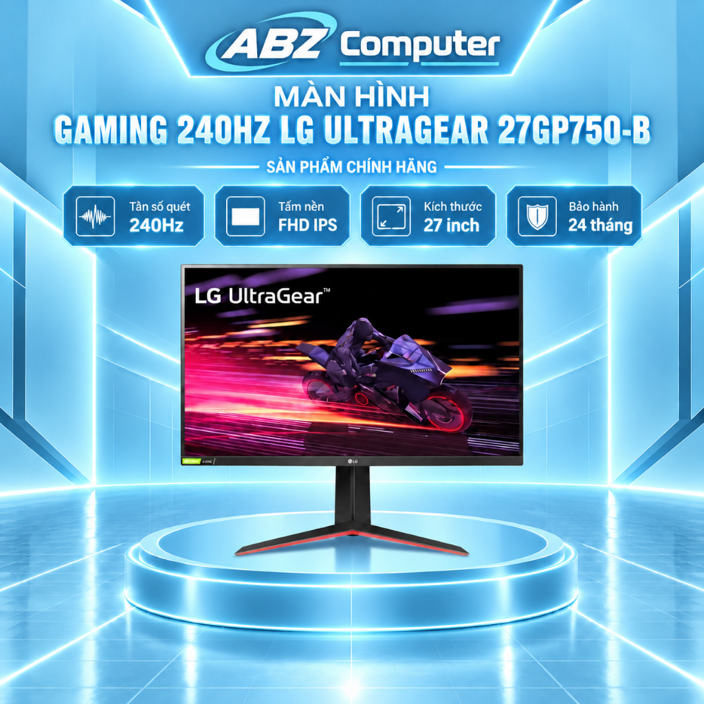 MÀN HÌNH GAMING 240HZ LG ULTRAGEAR 27GP750-B | NEW| CHÍNH HÃNG| Bảo hành 24 tháng