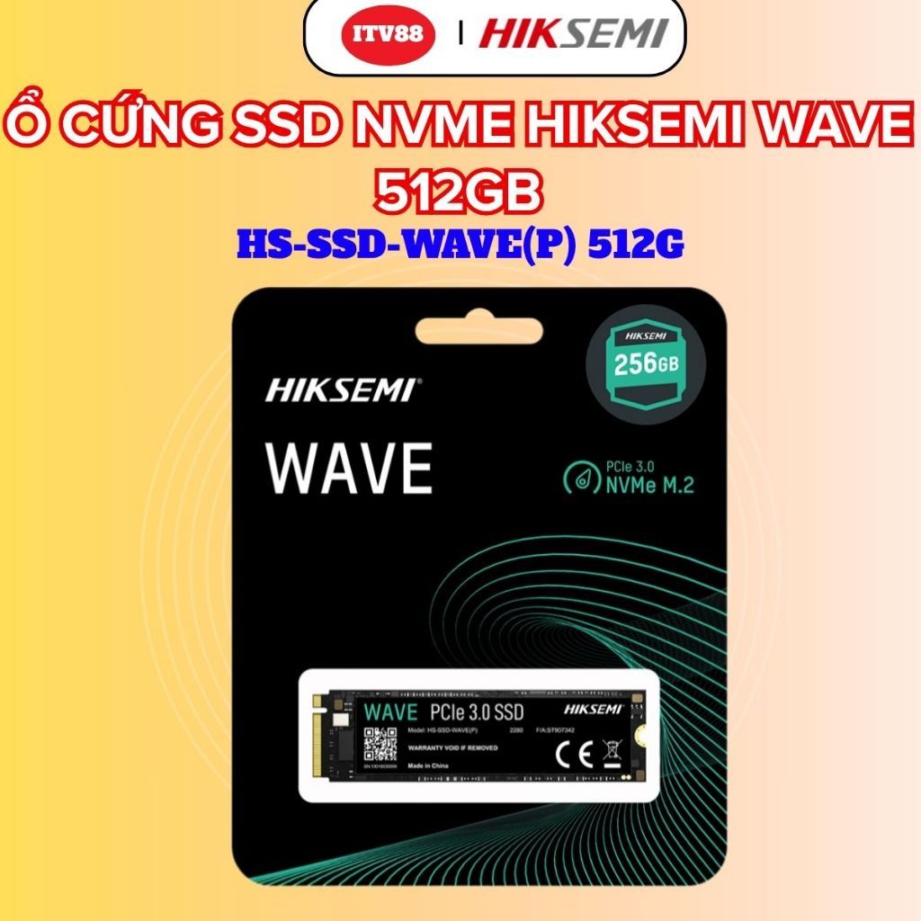 Ổ CỨNG SSD M2 NVME HIKSEMI WAVE 512GB - HS-SSD-WAVE(P) 512G (NVMe PCIe Gen3x4, M2.2280) - BH 3