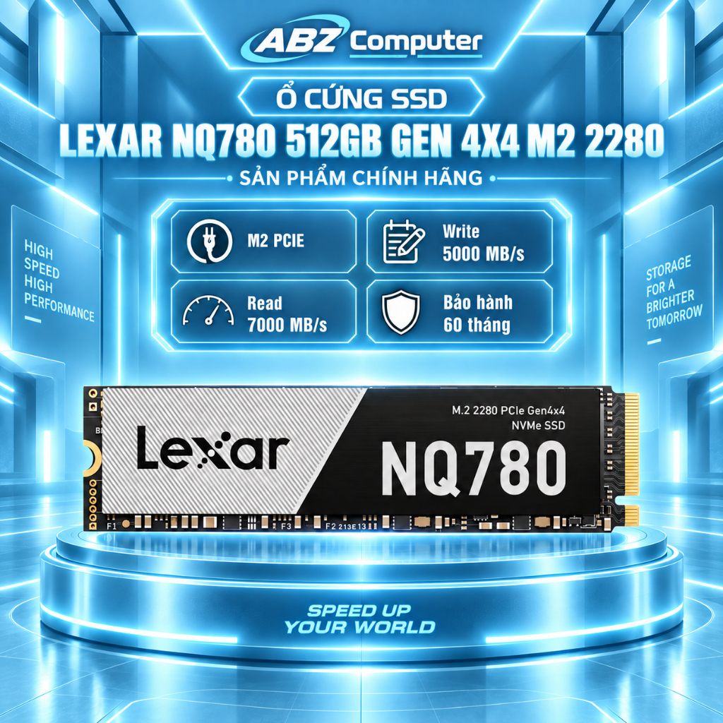 Ổ Cứng SSD Lexar NQ780 512GB (NVMe PCIe/ Gen4x4 M2.2280/ 5000MB/s/ 2500MB/s) | NEW | CHÍNH HÃNG