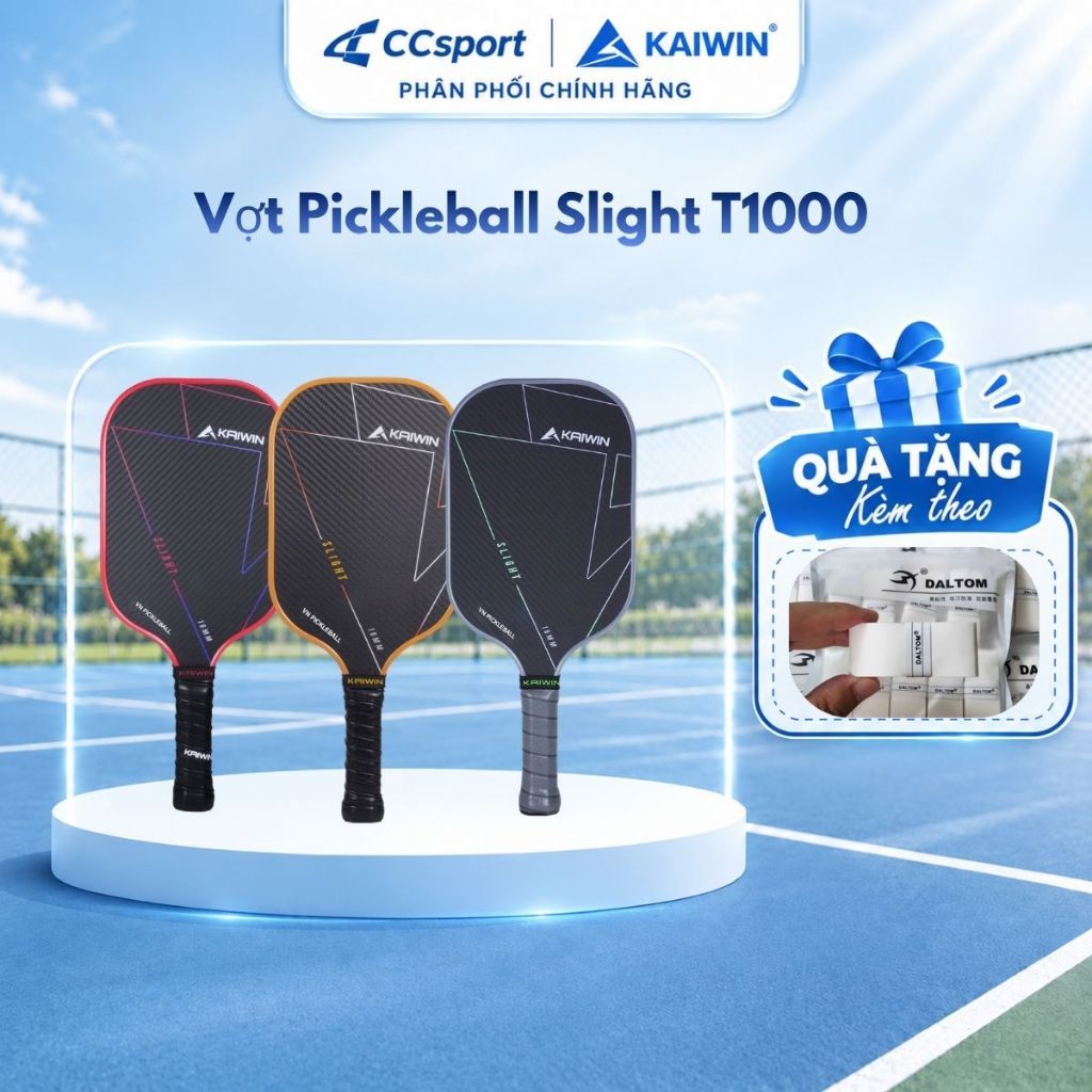 Vợt Thể Thao Pickleball Kaiwin Slight T1000 16mm - 3 Màu