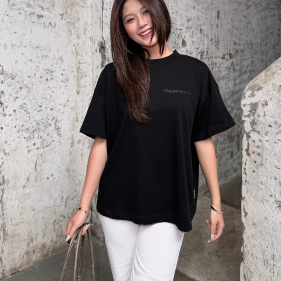 Áo Thun ETERNAL GLITTER Cotton 280GSM, Mineral Wash Thêu Kim Tuyến Luxury, Unisex THE LIGHT STU NT11