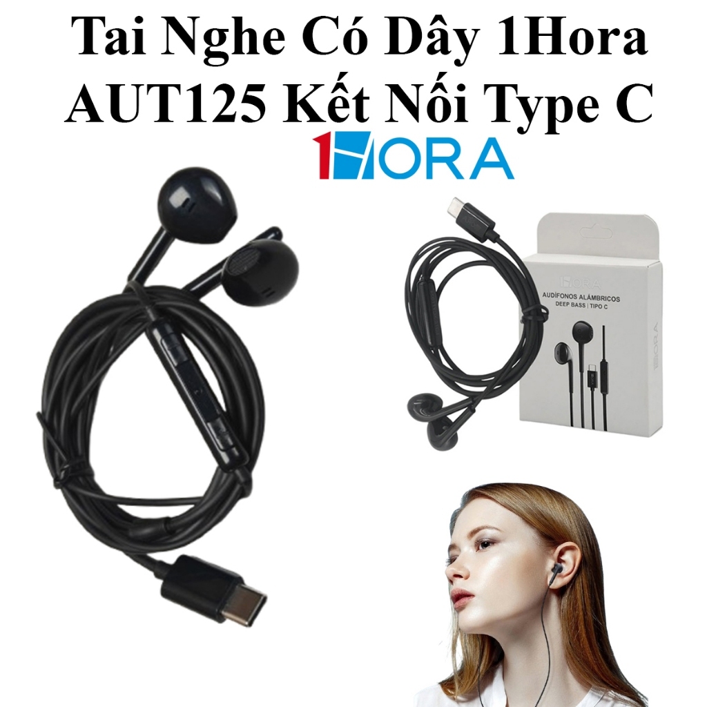 Tai Nghe Có Dây 1Hora Aut125 Kết Nối Type C Dây Dài 1.2M