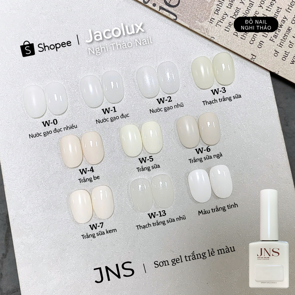 Sơn gel trắng lẻ màu JNS nail Nghi Thảo GJNSX