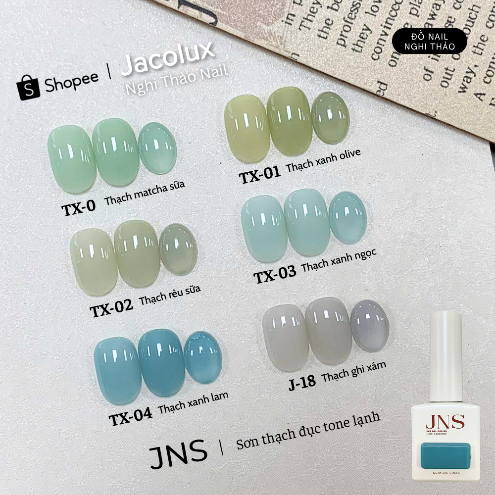 Sơn gel thạch đục tone lạnh lẻ màu JNS nail Nghi Thảo GJNSX