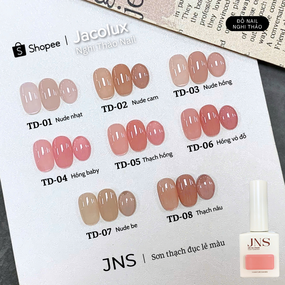Sơn gel thạch đục lẻ màu JNS đồ làm nails Nghi Thảo GJNSX