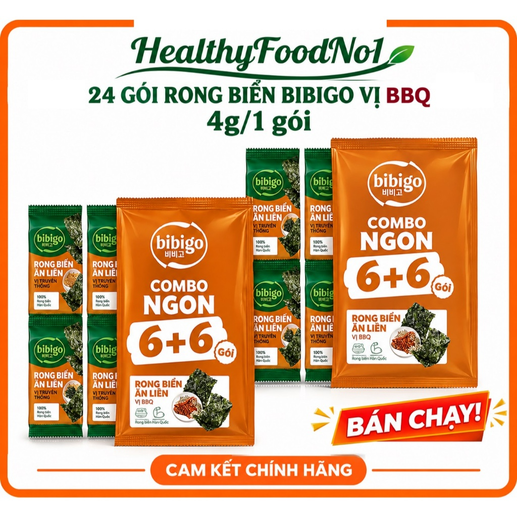 Rong Biển Ăn Liền Bibigo Hàn Quốc- Đồ Ăn Vặt Hàn Quốc Thơm Ngon Giá Tốt
