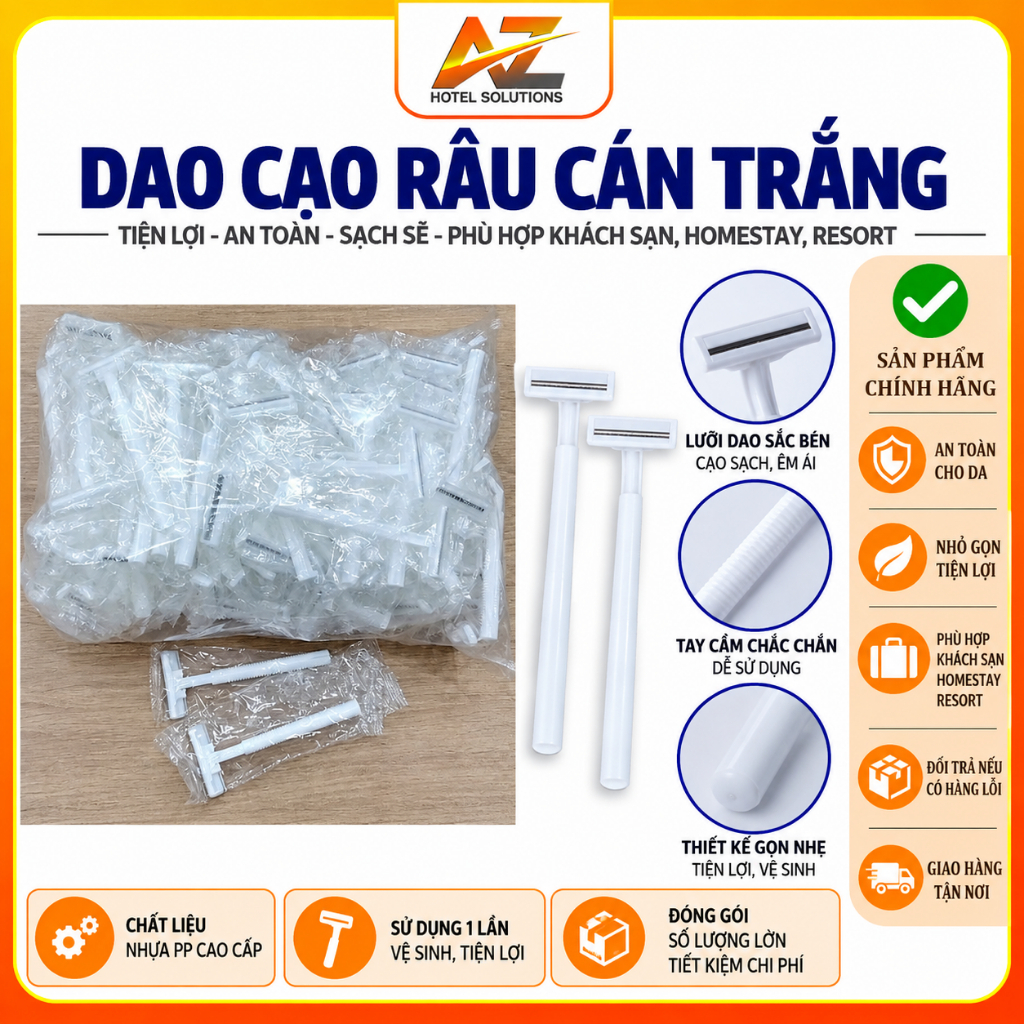 Dao cạo râu, cạo mặt dùng 1 lần, bàn cạo râu siêu bén cao cấp, túi 100 chiếc