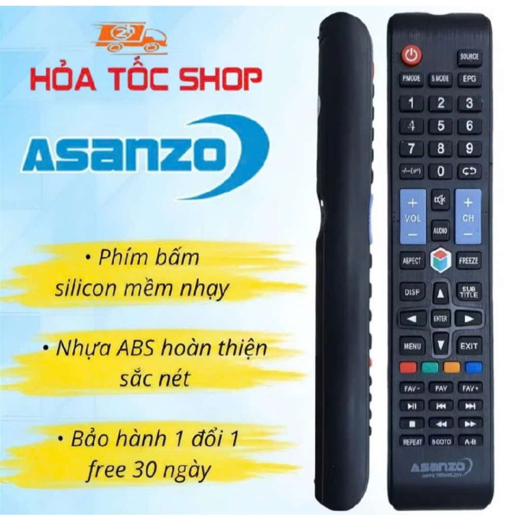 Remote tv ASANZO smart tv loại đẹp dùng cho dòng LED TV Smart TV