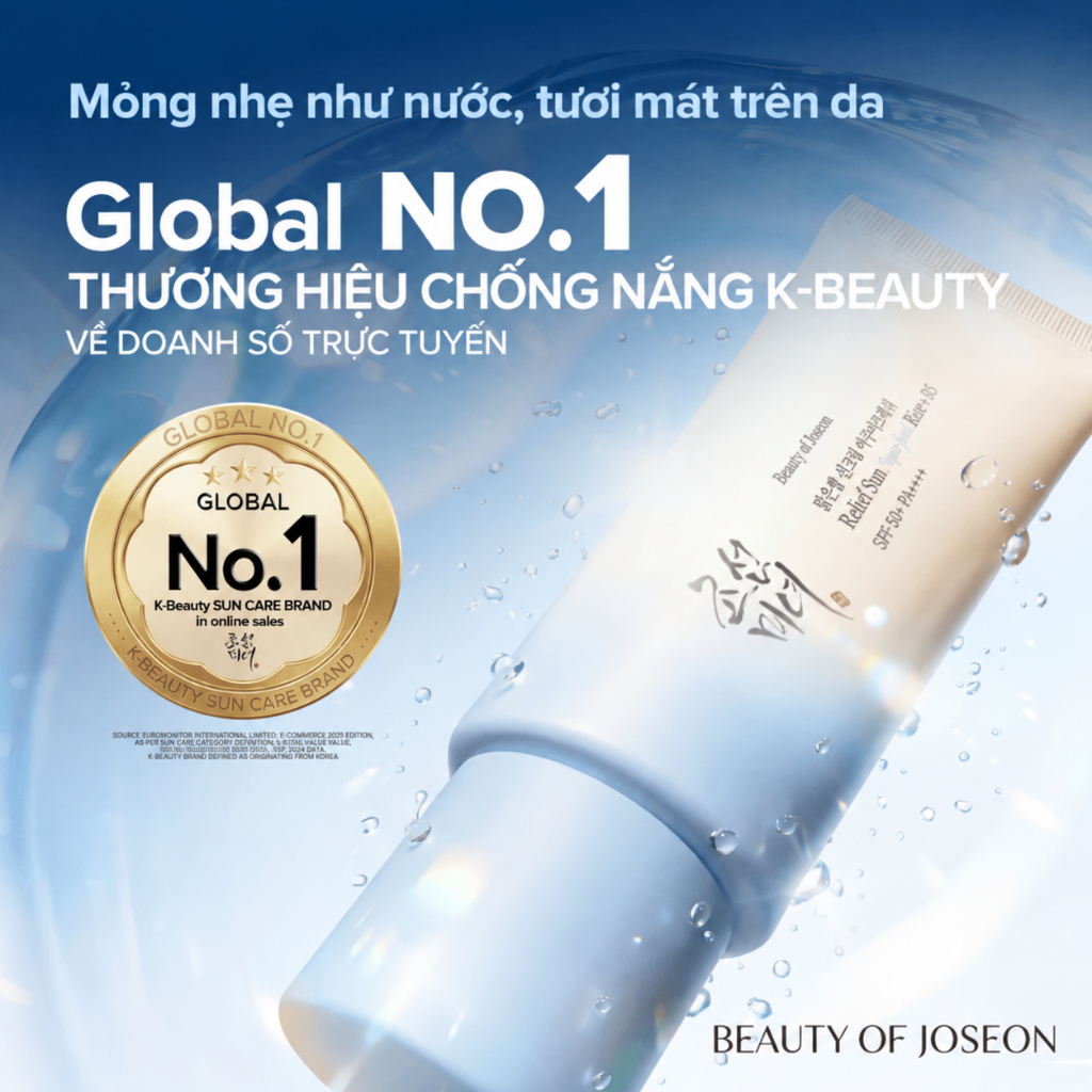 Kem chống nắng Beauty of Joseon Relief Sun Aqua-Fresh 50ml, Rice + B5, SPF50+ PA++++, cấp ẩm