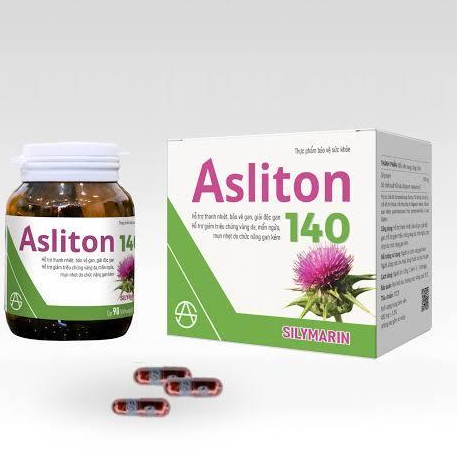 Asliton 140,hỗ trợ thanh nhiệt, giải độc gan, bảo vệ gan, giảm mụn nhọt, mẩn ngứa